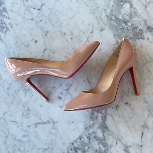 Christian Louboutin Nude Pointy Heels